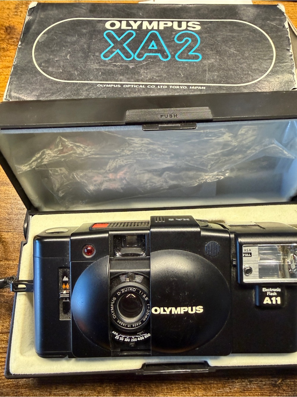 Olympus XA2 35mm Film Camera + A11 Flash + Original Box | TESTED & WORKING